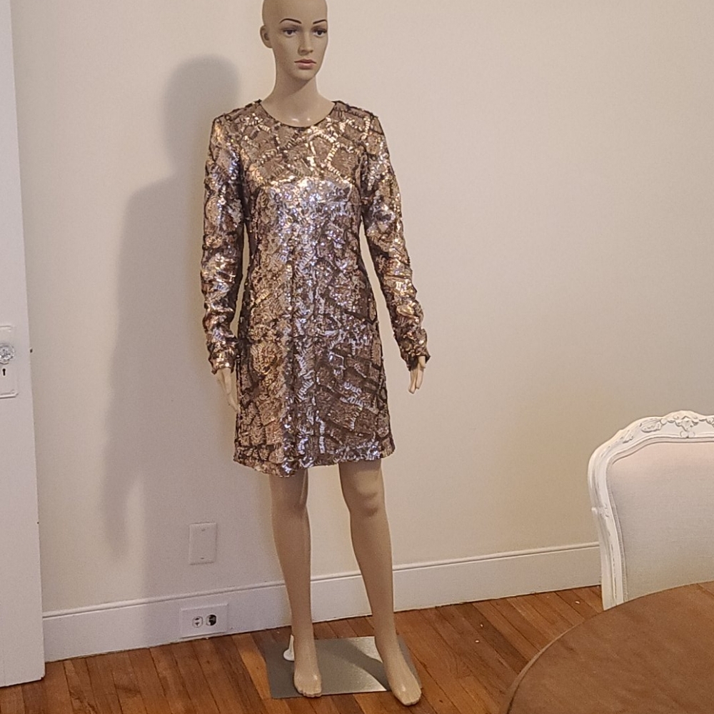 PARTAYY! Karen Millen gold sequin dress